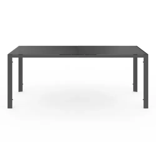 Salon De Jardin Madrid Table 190 Cm Et 8 Chaises Empilables Mix Color Gris, Noir Et Terracotta