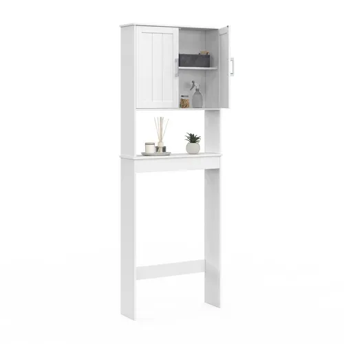 Meuble étagère Dessus Wc Waldo Placard Bois Blanc
