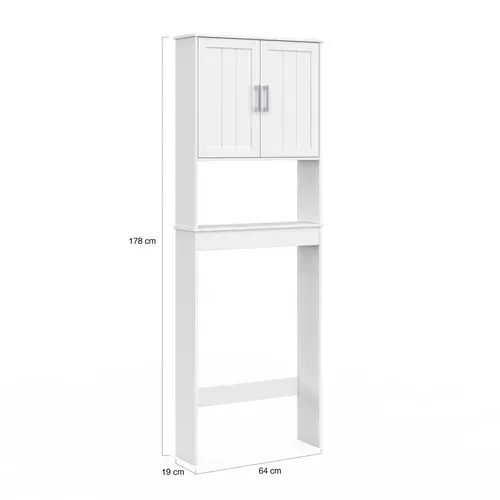 Meuble étagère Dessus Wc Waldo Placard Bois Blanc