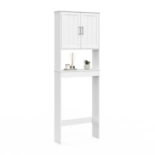 Meuble étagère Dessus Wc Waldo Placard Bois Blanc