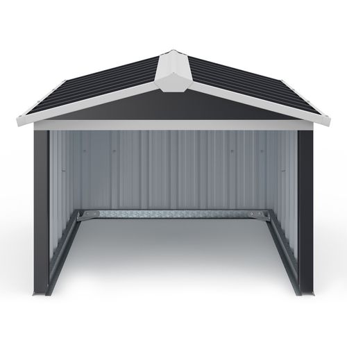 Garage Pour Robot Tondeuse Toit à 2 Pentes Métal Gris Anthracite 86 X 98 X 62 Cm
