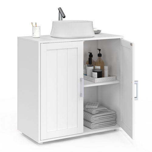 Meuble Sous-lavabo Salle De Bain Waldo Bois Blanc