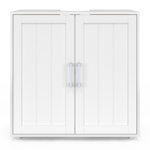 Meuble Sous-lavabo Salle De Bain Waldo Bois Blanc