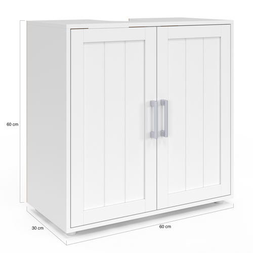 Meuble Sous-lavabo Salle De Bain Waldo Bois Blanc