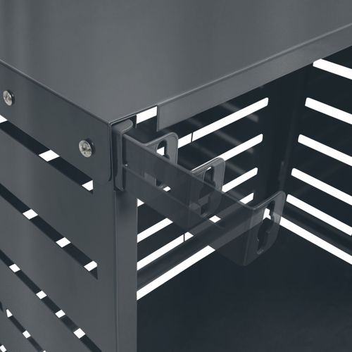 Cache Climatiseur Métal Gris Anthracite Protection Unité Extérieur 95 X 50 X 80 Cm