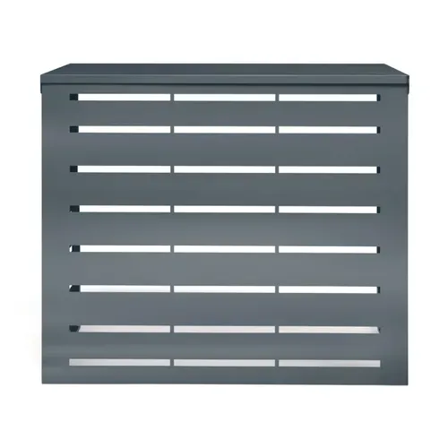 Cache Climatiseur Métal Gris Anthracite Protection Unité Extérieur 95 X 50 X 80 Cm