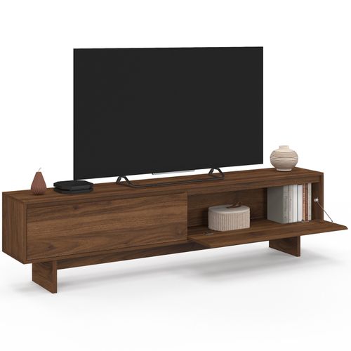 Meuble TV 180 Cm Yuri 2 Portes Effet Noyer