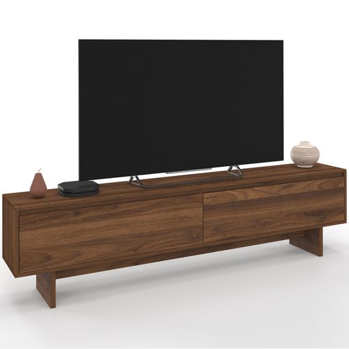 Meuble TV 180 Cm Yuri 2 Portes Effet Noyer