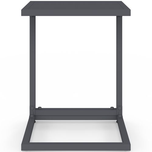 Lot De 2 Tables D'appoint De Jardin Pour Transat Et Bain De Soleil Palma Gris Anthracite