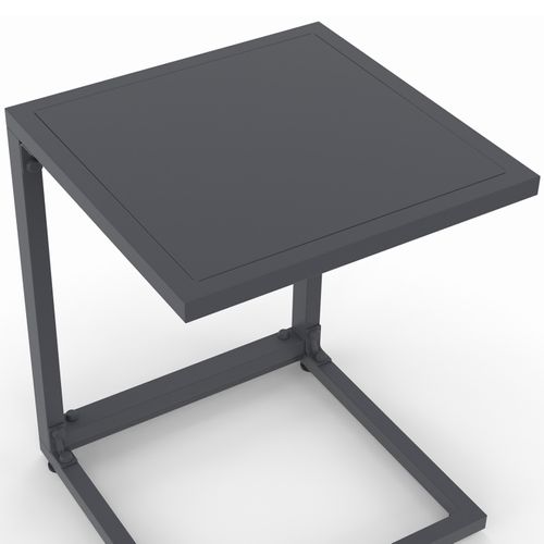 Lot De 2 Tables D'appoint De Jardin Pour Transat Et Bain De Soleil Palma Gris Anthracite