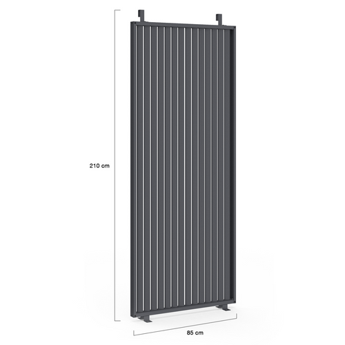 Pergola édition Collector Persiennes Verticales Toit Rétractable 3x4 M 4 Pans Modulables Gris