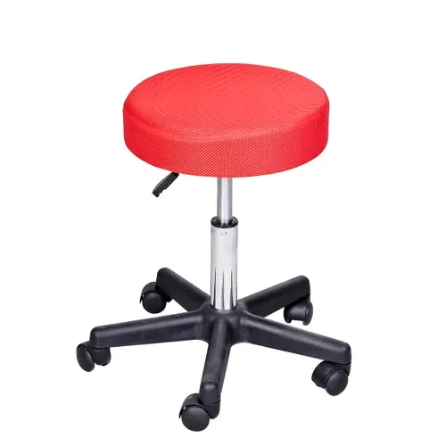 Tabouret Massage à Roulettes Réglable Noir