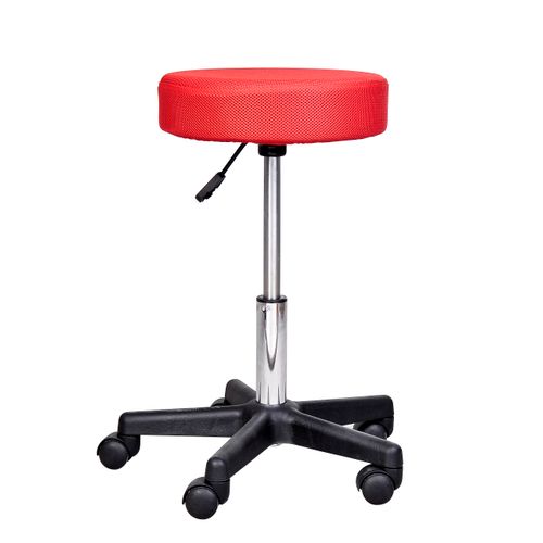 Tabouret Massage à Roulettes Réglable Noir