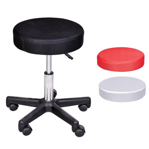 Tabouret Massage à Roulettes Réglable Noir