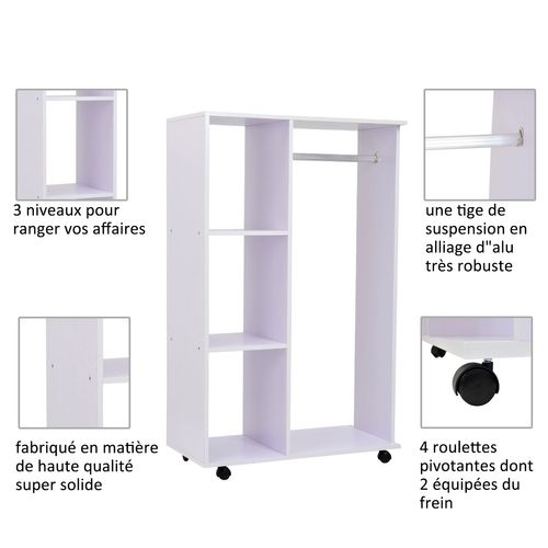 Penderie De Rangement Sur Roulettes