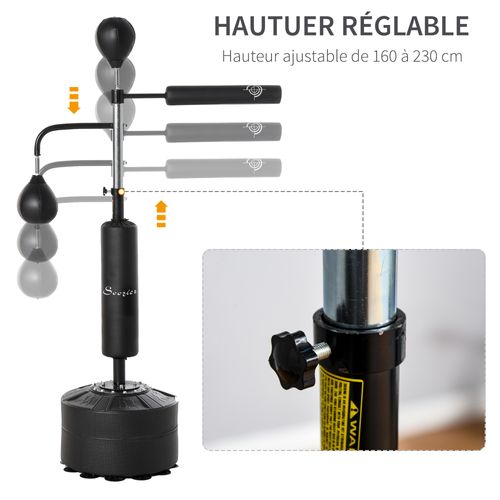 Sac De Frappe Boxe Autoportant Punching Ball Brunier 3 En 1
