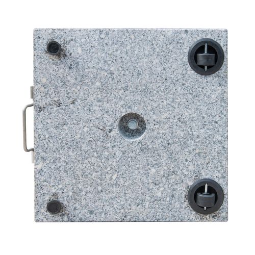 Pied/base De Parasol Granite Gris Poignée Et Roulettes Compatible Pied Parasol D. 34/38/48 Mm