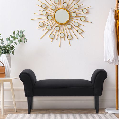 Banc Banquette Accoudoirs Courbés Tissu