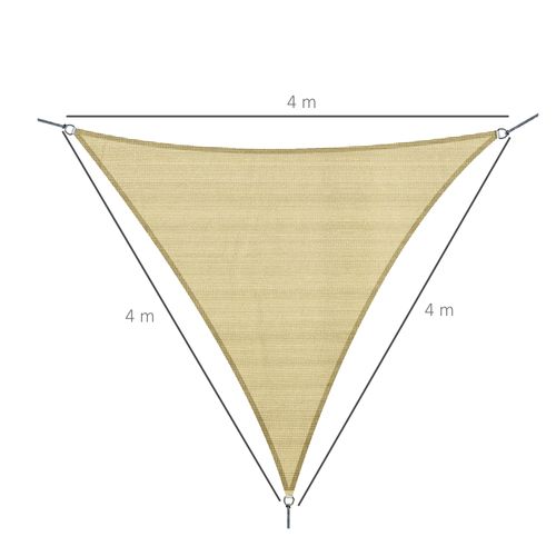 Voile D'ombrage Triangulaire 4x4x4 M Sable
