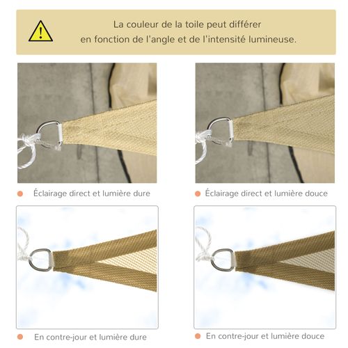 Voile D'ombrage Triangulaire 4x4x4 M Sable