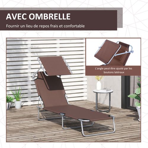 Bain De Soleil Pliable Avec Ombrelle Sunzweet