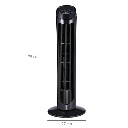 Ventilateur Colonne Tour Oscillant 45 W 3 Vitesses