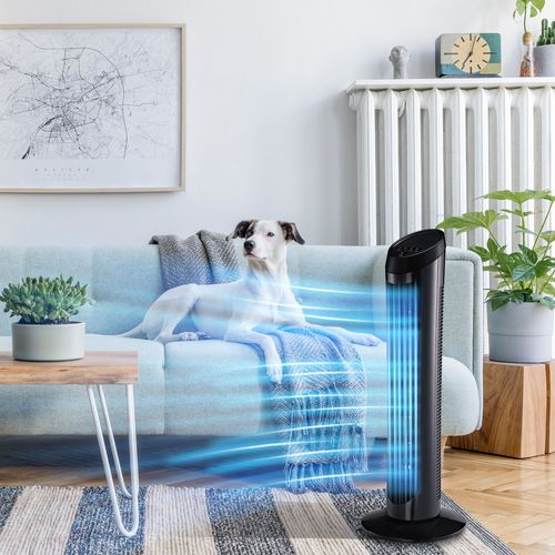 Ventilateur Colonne Tour Oscillant 45 W 3 Vitesses