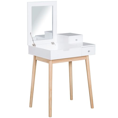 Coiffeuse Design Scandinave 60l X 50l X 86h Cm Pin Et Mdf