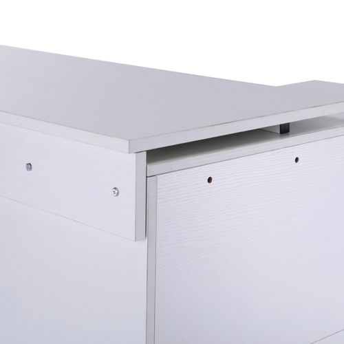 Bureau D'angle Bureau Droit Modulable 2 En 1 Blanc