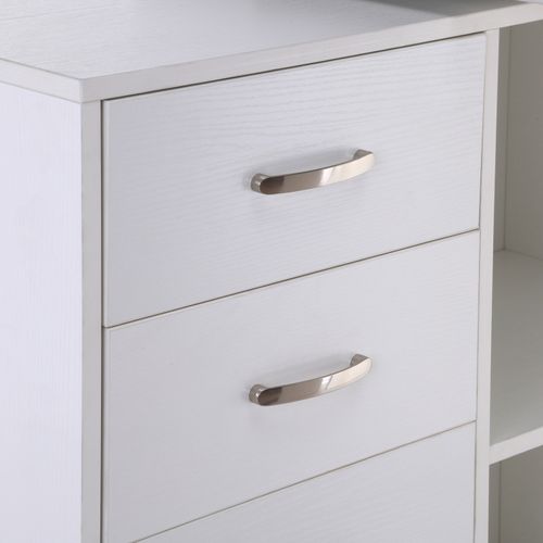Bureau D'angle Bureau Droit Modulable 2 En 1 Blanc