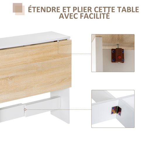 Table De Cuisine Pliable 103l X 76l X 74h Cm