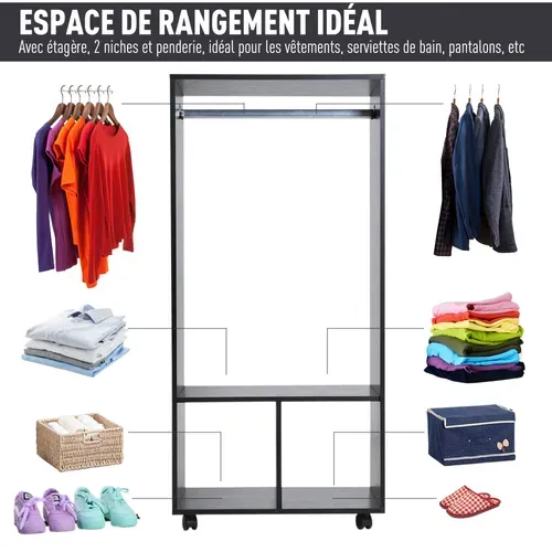 Armoire Penderie Rangement Mobile