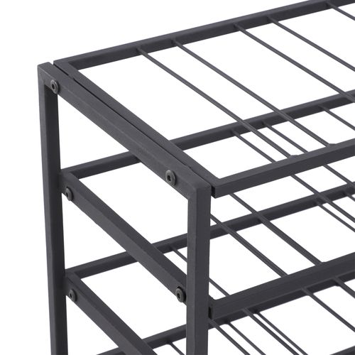 étagère à Vin Rack Pour Bouteilles Range-bouteilles 54 Bouteilles Métal Noir