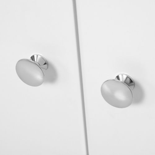 Bibliothèque Scandinave 4 Niches Placard 2 Portes - Blanc