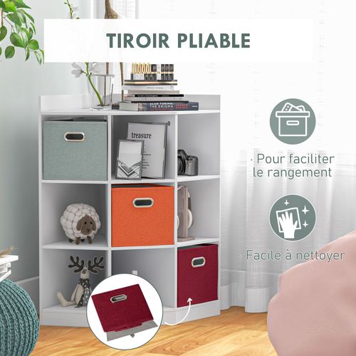 Meuble De Rangement D'angle + 3 Tiroirs Non Tissé