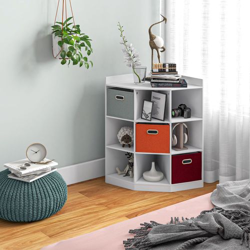 Meuble De Rangement D'angle + 3 Tiroirs Non Tissé