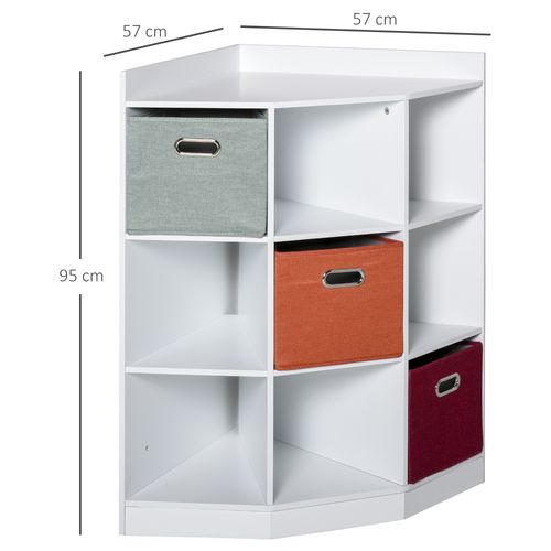Meuble De Rangement D'angle + 3 Tiroirs Non Tissé