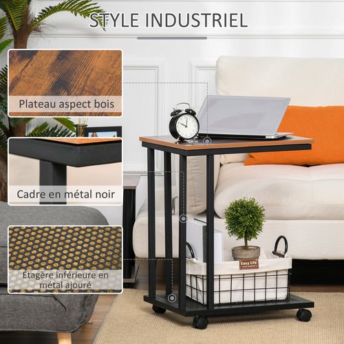 Table Basse Table D'appoint Vintage Style Industriel