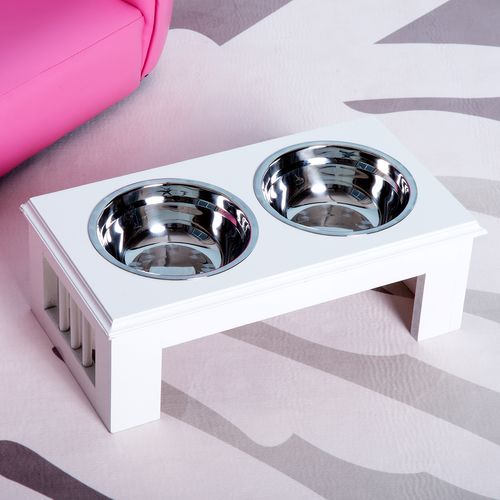 Gamelle Double Chien Chat Surélevée Mdf