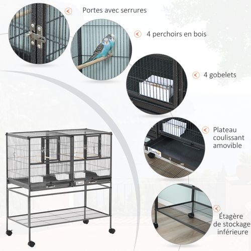 Cage à Oiseaux Avec Séparation