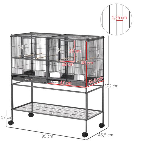 Cage à Oiseaux Avec Séparation
