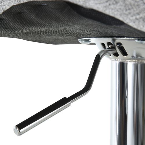 Lot De 2 Tabourets De Bar Design Contemporain Hauteur D'assise Réglable 59-81 Cm Pivotant 360° Lin