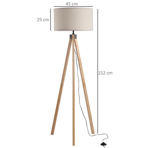 Lampadaire Trépied En Bois