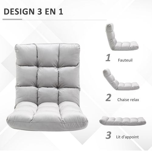 Fauteuil Paresseux Convertible Réglable Tissu