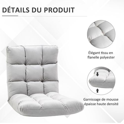 Fauteuil Paresseux Convertible Réglable Tissu
