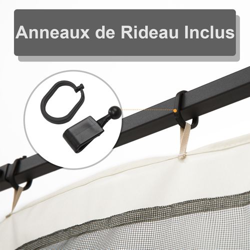 Lot De 4 Moustiquaires Zippées + Crochets D'attaches Barnum