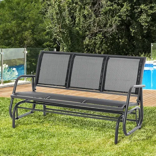 Banc à Bascule De Jardin 3 Places Design Contemporain