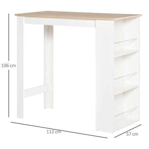 Table De Bar Avec Rangement 3 Étagères