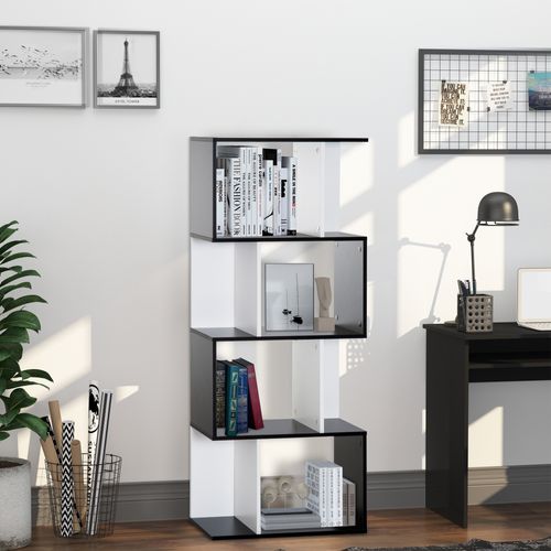 Etagère Contemporaine En S 4 étagères Bicolore
