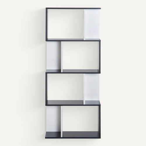Etagère Contemporaine En S 4 étagères Bicolore